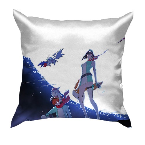 3D подушка Digimon Story Time Stranger (вид спереди)