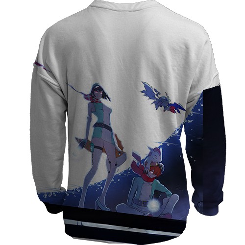 3D світшот Digimon Story Time Stranger (вид ззаду)