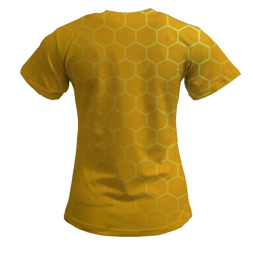 Женская 3D футболка Minecraft пчелы (вид сзади)