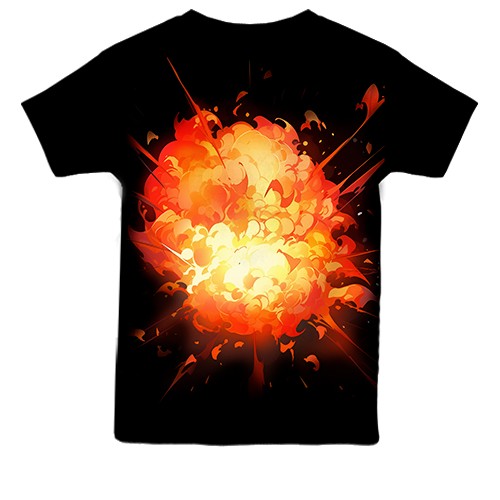 Детская 3D футболка Chicken Gun (вид сзади)