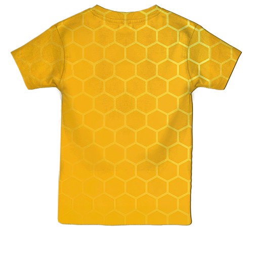 Детская 3D футболка Minecraft пчелы (вид сзади)