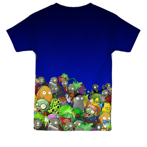Детская 3D футболка Plants vs zombies (вид сзади)