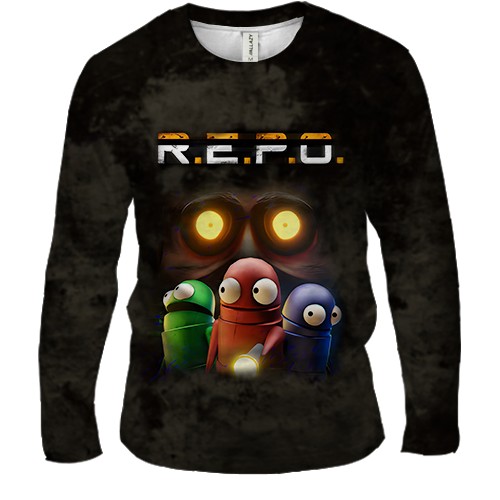 Чоловічий 3D лонгслів R.E.P.O. (вид спереду)