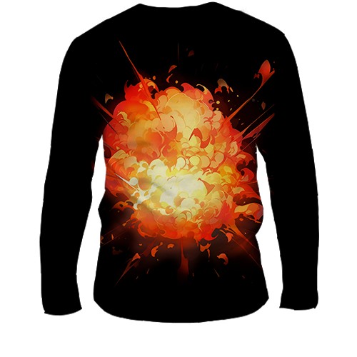 Мужской 3D лонгслив Chicken Gun (вид сзади)