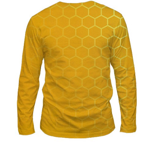 Чоловічий 3D лонгслів Minecraft бджоли (вид ззаду)