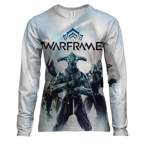 Женский 3D лонгслив Warframe (вид спереди)