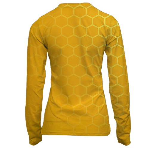 Жіночий 3D лонгслів Minecraft бджоли (вид ззаду)