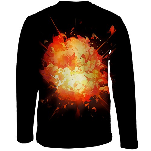 Детский 3D лонгслив Chicken Gun (вид сзади)