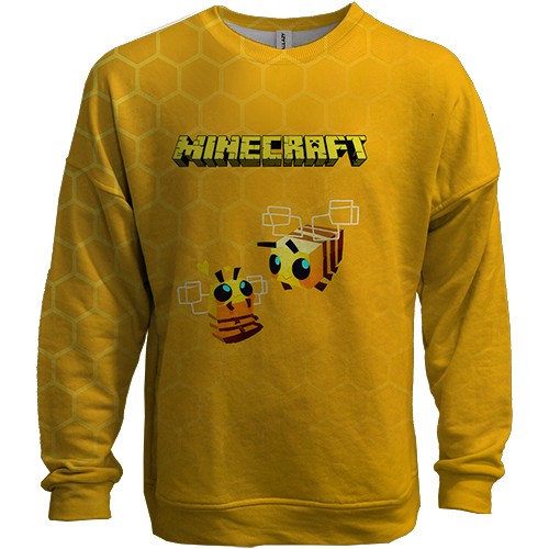 3D світшот Minecraft бджоли (вид спереду)