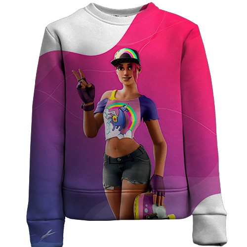 Дитячий 3D світшот Fortnite - Beach Bomber Skin (вид спереду)