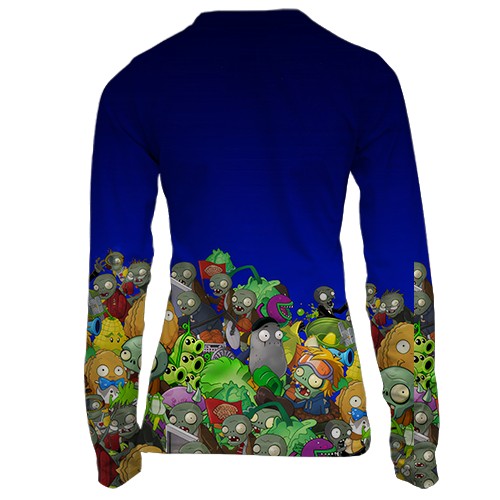 Женский 3D лонгслив Plants vs zombies (вид сзади)