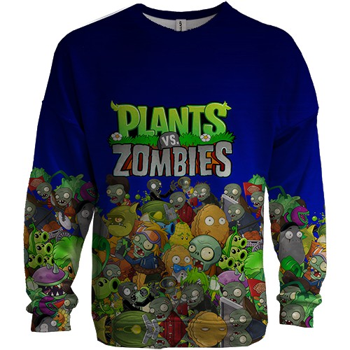 3D світшот Plants vs zombies (вид спереду)