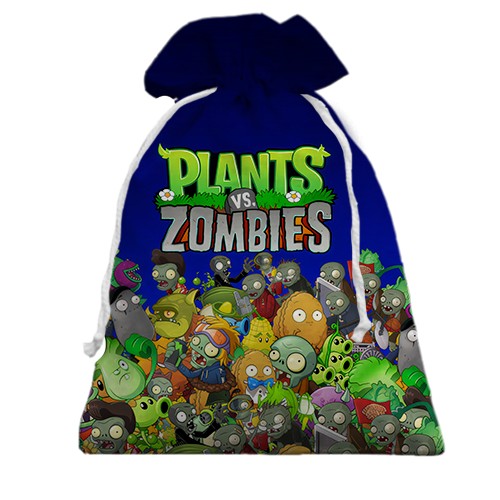 3D Подарунковий мішечок Plants vs zombies (вид спереду)