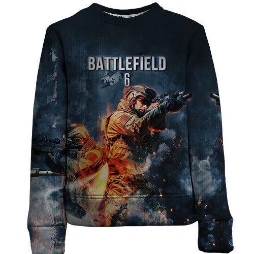 Детский 3D свитшот Battlefield VI (вид спереди)