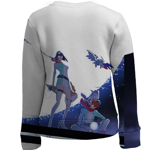 Детский 3D свитшот Digimon Story Time Stranger (вид сзади)