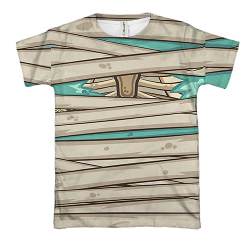 3D футболка Мумія у бинтах (вид спереду)