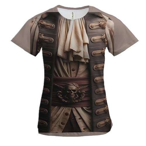 Жіноча 3D футболка Пірат (вид спереду)