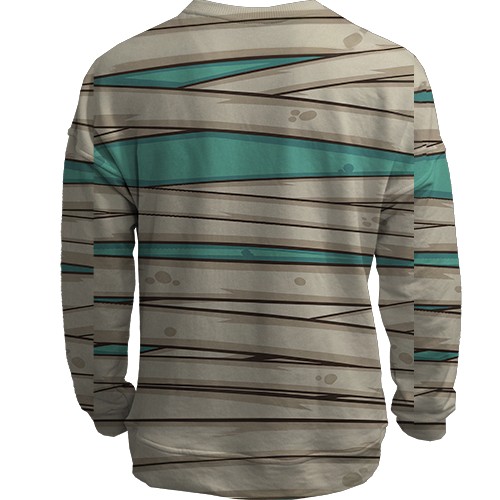 3D світшот Мумія у бинтах (вид ззаду)