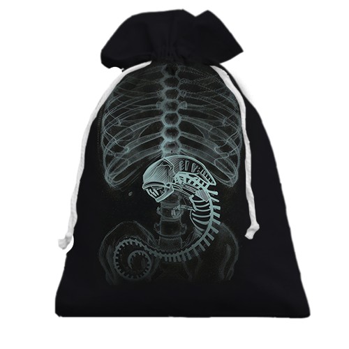 3D Подарунковий мішечок Чужий на рентгені (вид спереду)