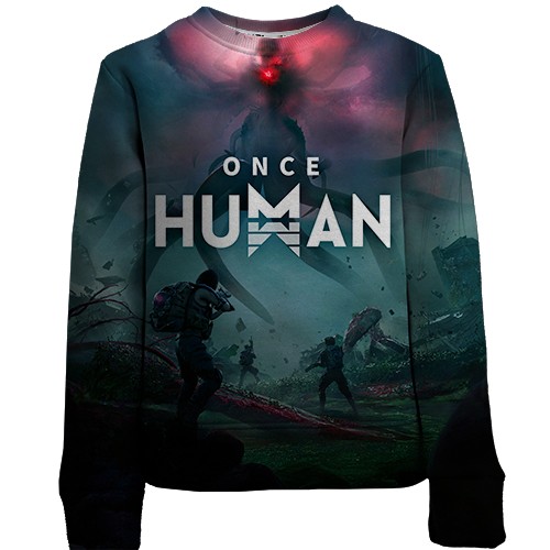 Детский 3D свитшот Once Human (вид спереди)