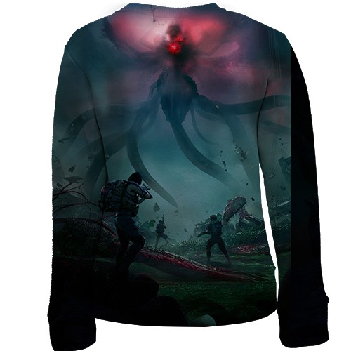 Детский 3D свитшот Once Human (вид сзади)