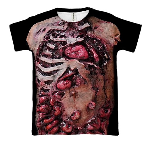 3D футболка Жуткое тело (вид спереди)