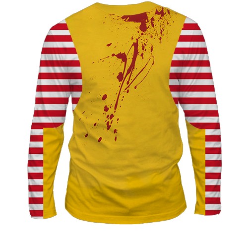 Мужской 3D лонгслив Рональд Макдональд (вид сзади)