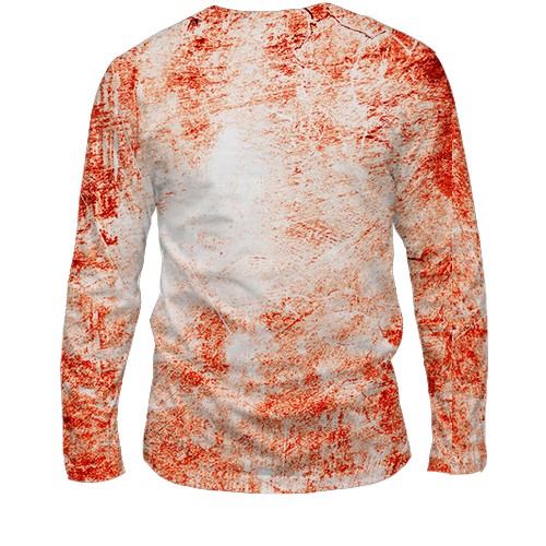 Чоловічий 3D лонгслів Плями крові (вид ззаду)