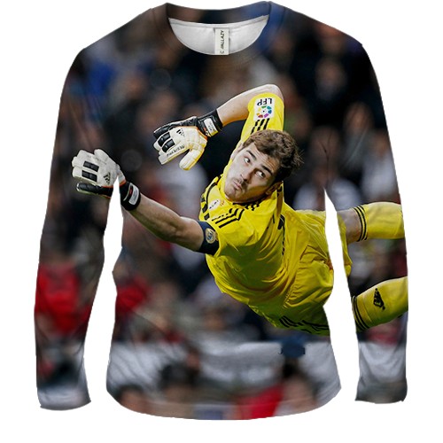 Чоловічий 3D лонгслів Ікер Касільяс (2) (вид спереду)