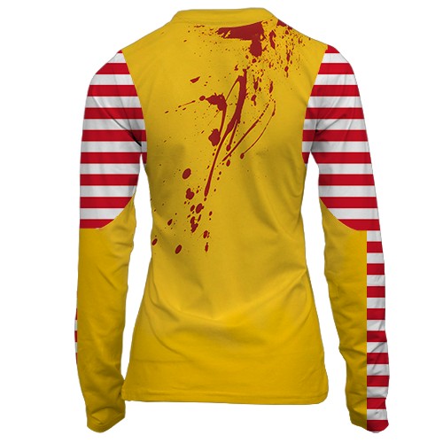 Женский 3D лонгслив Рональд Макдональд (вид сзади)