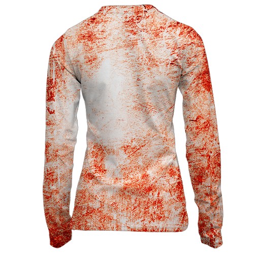 Жіночий 3D лонгслів Плями крові (вид ззаду)