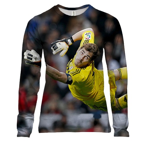 Жіночий 3D лонгслів Ікер Касільяс (2) (вид спереду)