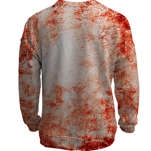 3D свитшот Пятна крови (вид сзади)