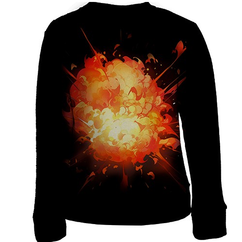 Детский 3D свитшот Chicken Gun (вид сзади)