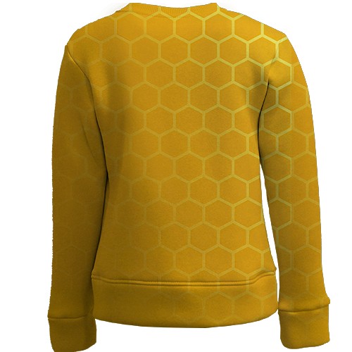 Дитячий 3D світшот Minecraft бджоли (вид ззаду)