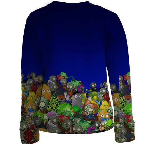 Детский 3D свитшот Plants vs zombies (вид сзади)
