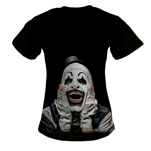 Жіноча 3D футболка Арт - Жахливий (вид ззаду)