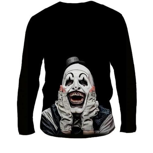 Чоловічий 3D лонгслів Арт - Жахливий (вид ззаду)