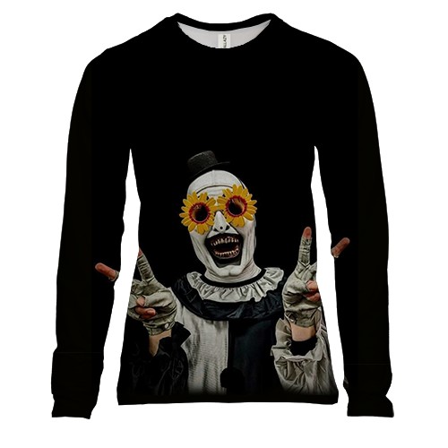 Жіночий 3D лонгслів Арт - Жахливий (вид спереду)