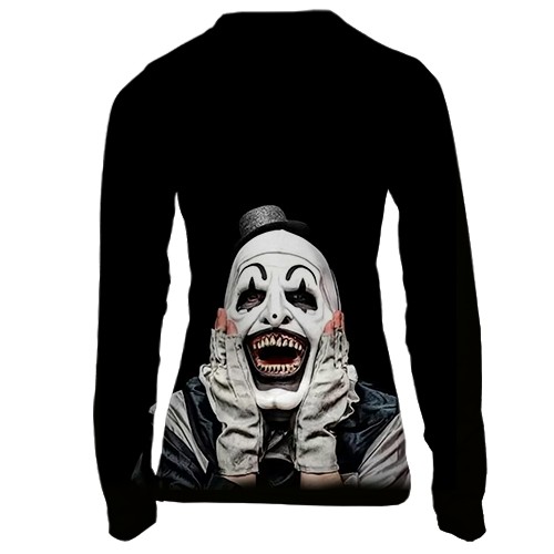 Жіночий 3D лонгслів Арт - Жахливий (вид ззаду)