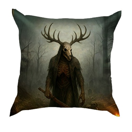 3D подушка Вендіго в лісі (вид спереду)