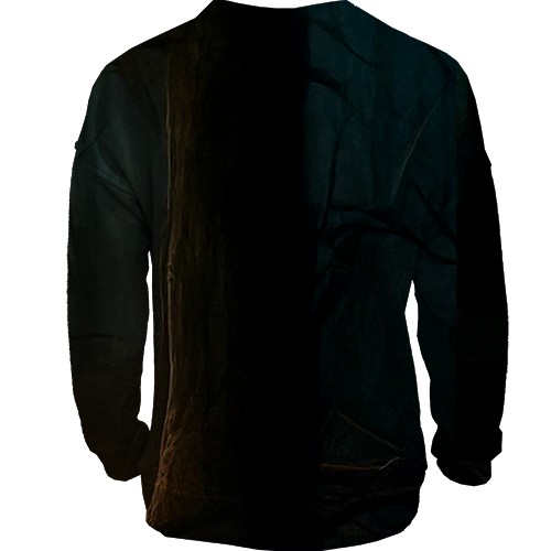 3D світшот Вендіго в лісі (вид ззаду)