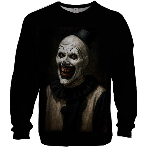 3D світшот Клоун Арт (вид спереду)