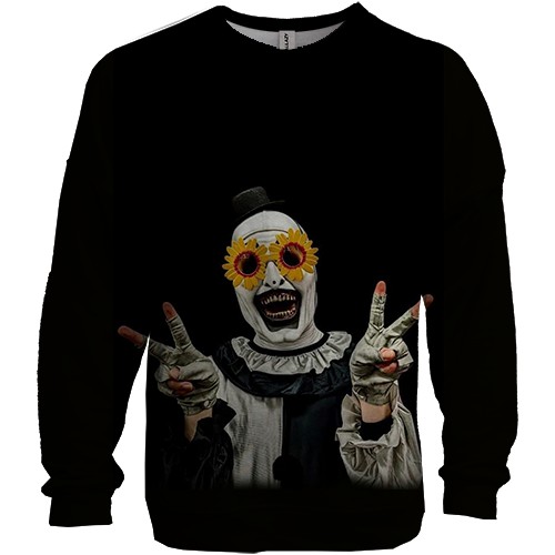 3D свитшот Арт - Ужасающий (вид спереди)