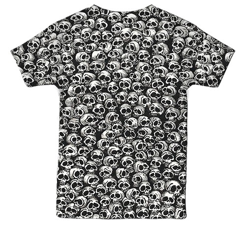 Дитяча 3D футболка Черепа, патерн (вид ззаду)