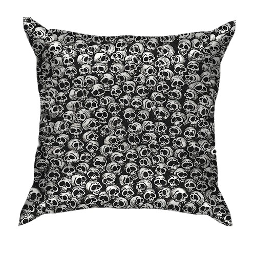 3D подушка Черепа, патерн (вид спереду)