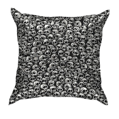 3D подушка Черепа, патерн (вид ззаду)