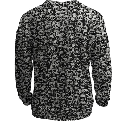 3D світшот Черепа, патерн (вид ззаду)