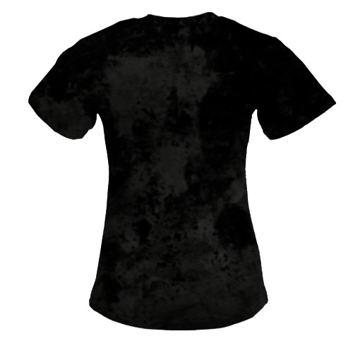 Женская 3D футболка Скелет выглядывает (вид сзади)