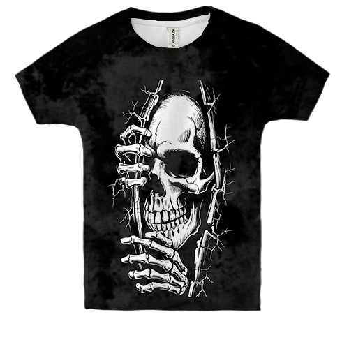 Дитяча 3D футболка Скелет виглядає (вид спереду)